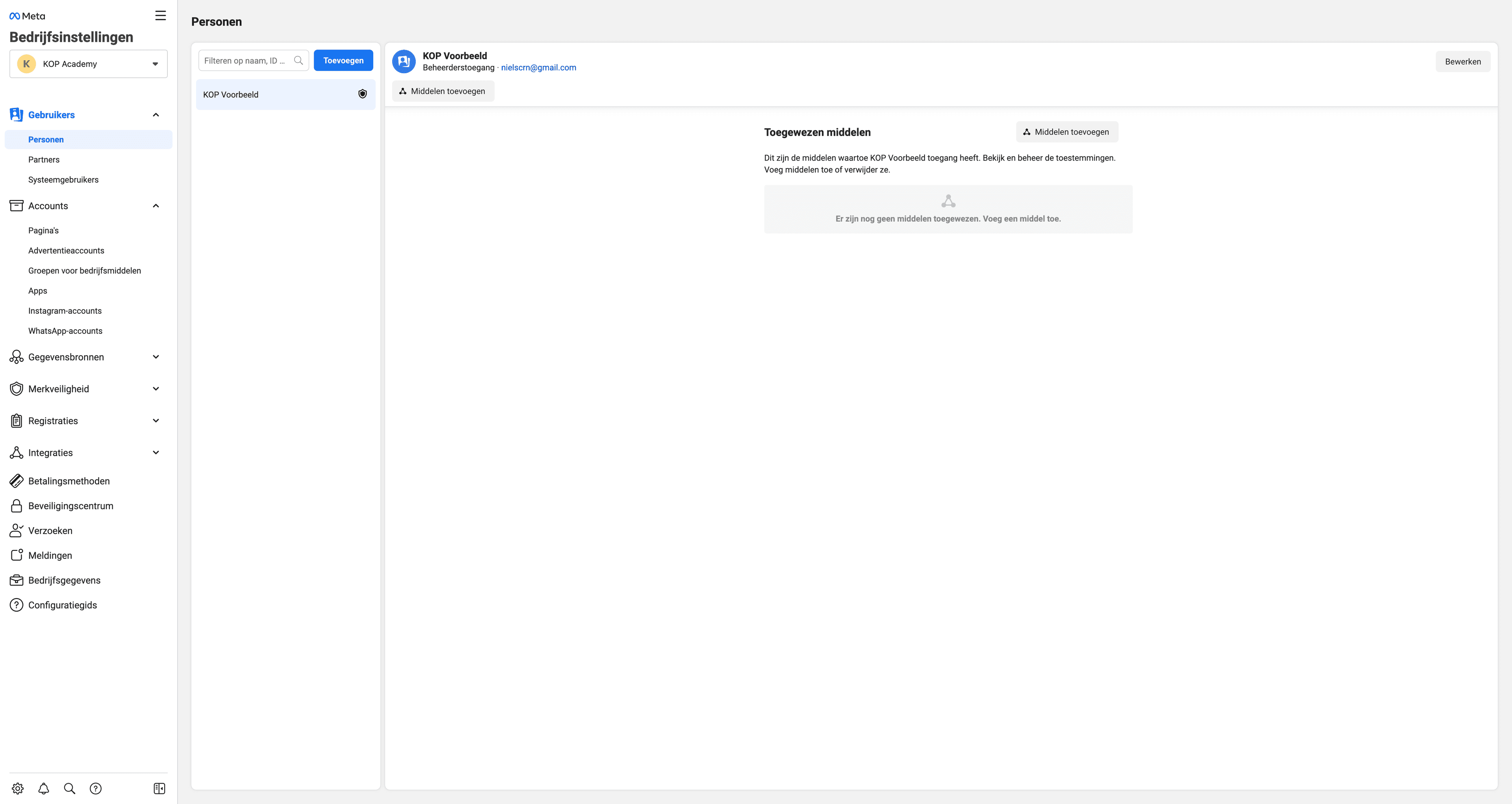 Toegang verlenen tot Facebook Bedrijfsmanager, stap 3