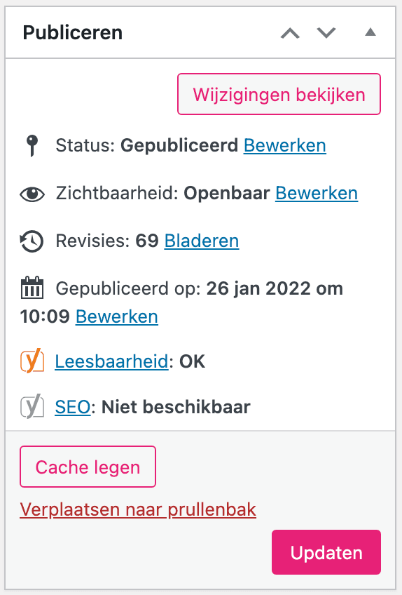 Hoe bewerk ik een pagina?, stap 6